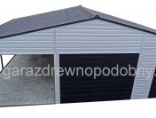 Garaż drewnopodobny 5×6 +1m wiaty