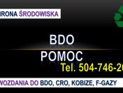 Odpady, sprawozdanie, cena, tel. 504-746-203 pomoc, porady, wykaz