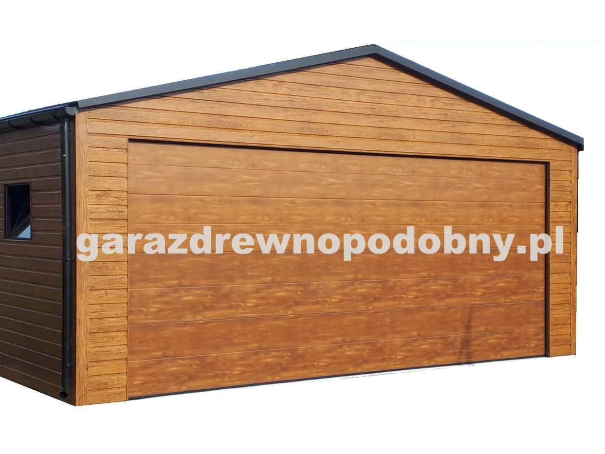 Garaż blaszany drewnopodobny 6×5  - Zdjęcie 1