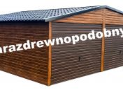 Garaż blaszany drewnopodobny 8x6