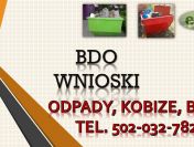 Szkolenie indywidualne BDO, Kobize, tel. 502-032-782 oraz opłaty za środowisko