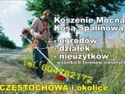 Koszenie KOSĄ SPALINOWĄ działek ogrodów wysokiej trawy CHASZCZY trudne tereny