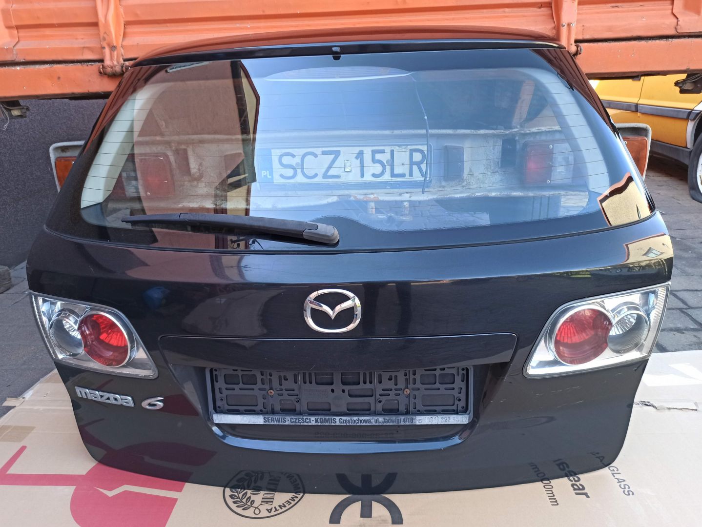 Mazda 6 1 gy Kombi - Klapa bagażnika tył tylna czarna blenda lampa szyba Częstochowa - Zdjęcie 1