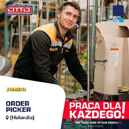 Order picker w magazynie sieci supermarketów JUMBO  NL  - Zdjęcie 1