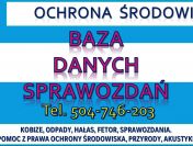 Sprawozdanie SZWO i FGC cena, tel. 502-032-782.BDS, fgazy