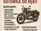 Kupię stare, zabytkowe motocykle: OSA, WSK, WFM, JAWA, MOTORYNKA! Całą kolekcję!