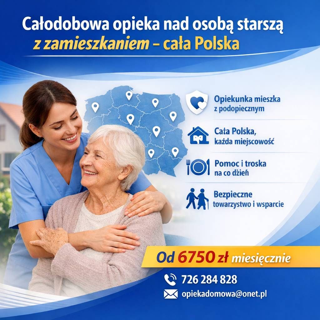 Całodobowa opieka z zamieszkaniem dla seniora cała Polska - Zdjęcie 1