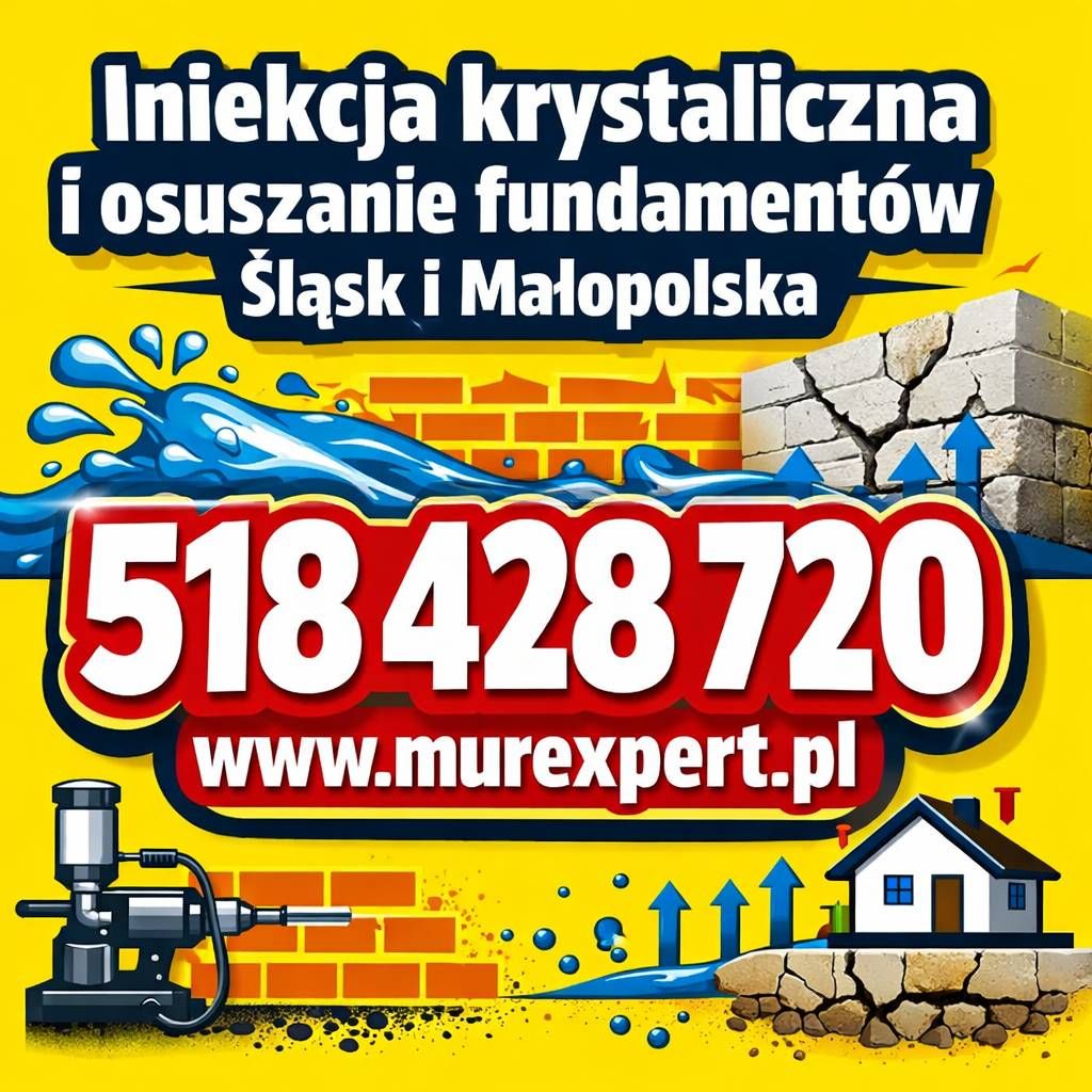 Iniekcja krystaliczna i osuszanie fundamentów | MurExpert Bielsko-Biała - Zdjęcie 1