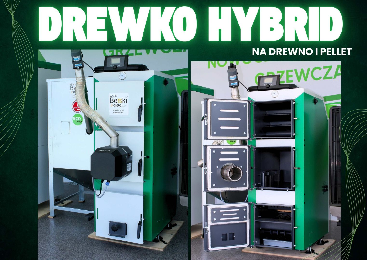 DrewKo Hybrid 24 kW – dwupaliwowy kocioł na drewno i pellet Brzeźnio - Zdjęcie 1
