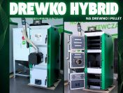 DrewKo Hybrid 24 kW – dwupaliwowy kocioł na drewno i pellet
