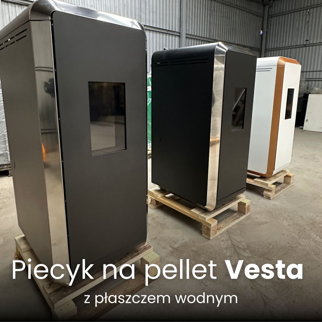 Piecyk Vesta 15 kW na pellet z płaszczem wodnym – ogrzewa cały dom Brzeźnio - Zdjęcie 1