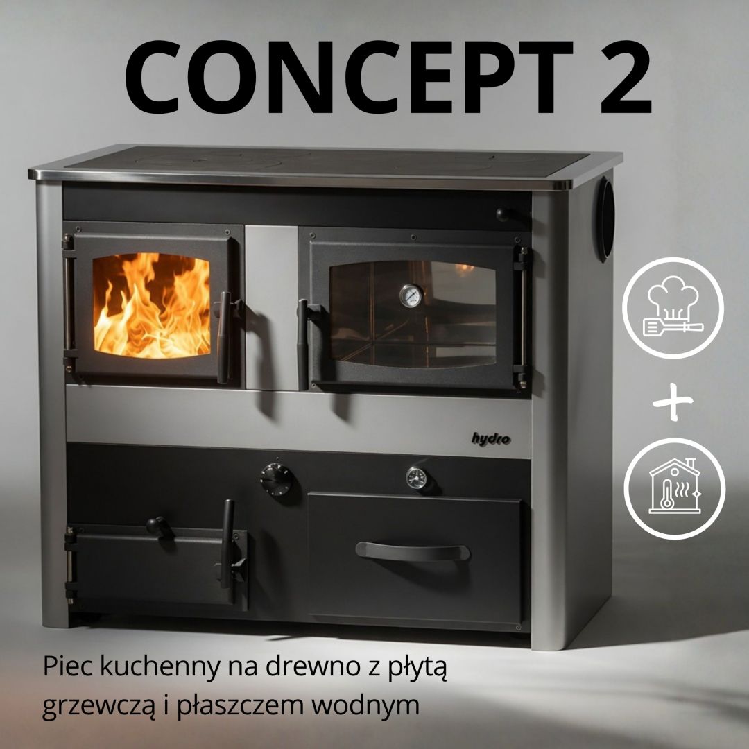 Piec Concept 2 - 25 kW. Ogrzewaj dom, gotuj na jednym ogniu Piekary Śląskie - Zdjęcie 1