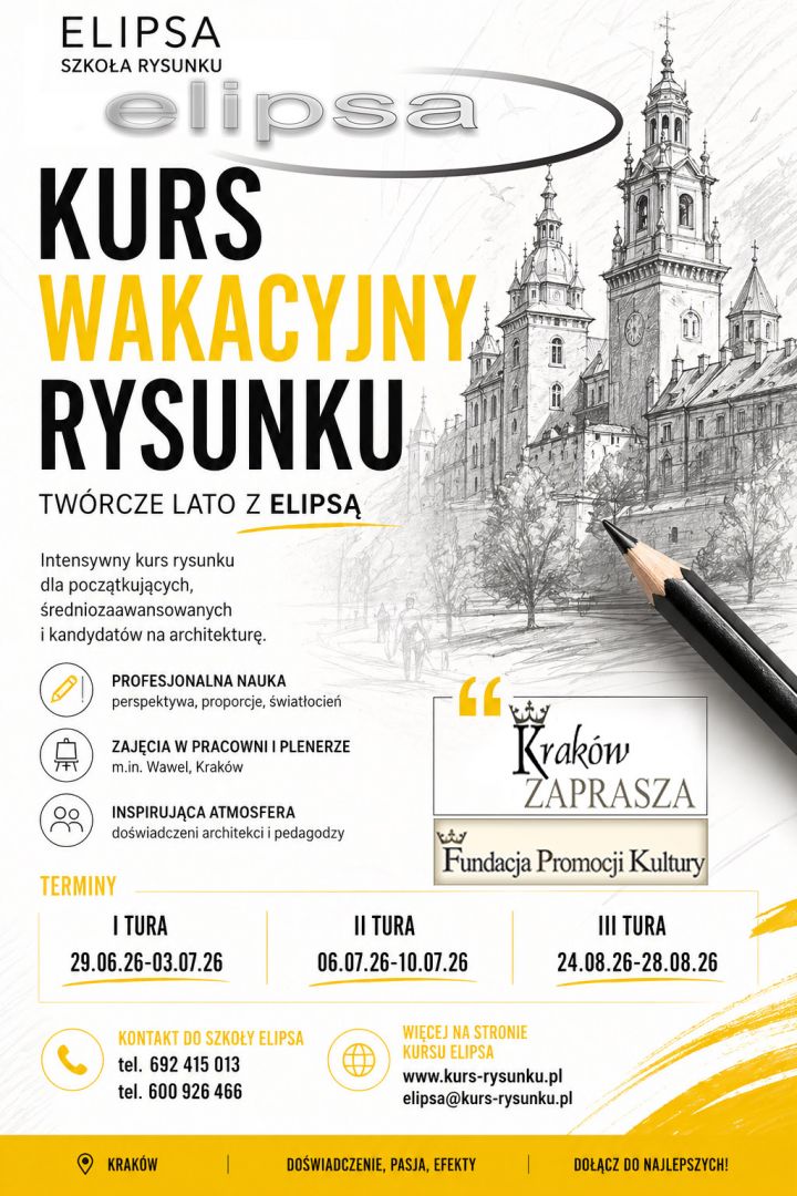 KURS WAKACYJNY RYSUNKU 2026 Kraków - Zdjęcie 1