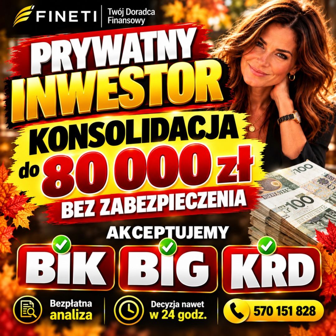 Konsolidacja BIK/BIG/KRD/ZUS/US – Prywatny inwestor do 80 tys Częstochowa - Zdjęcie 1